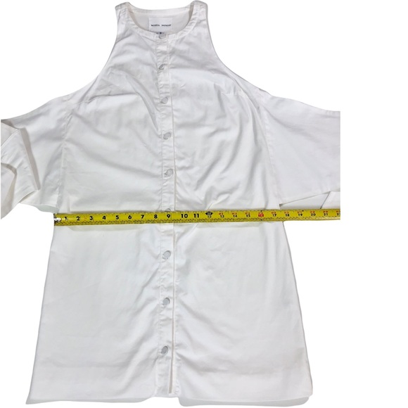 Misha Nonoo Kate Sash Dress White Sateen Cotton - Picture 8 of 11